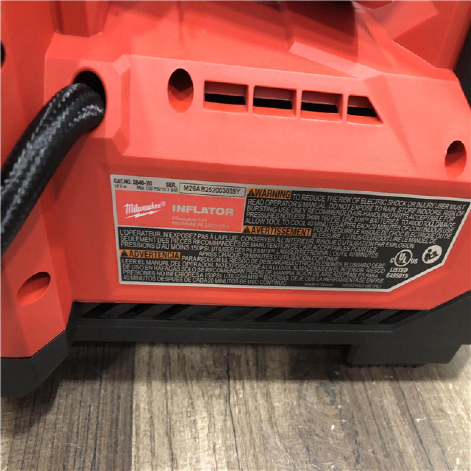 AS-IS Milwaukee 18-Volt Lithium-Ion Cordless Electric Portable Inflator (Tool-Only)