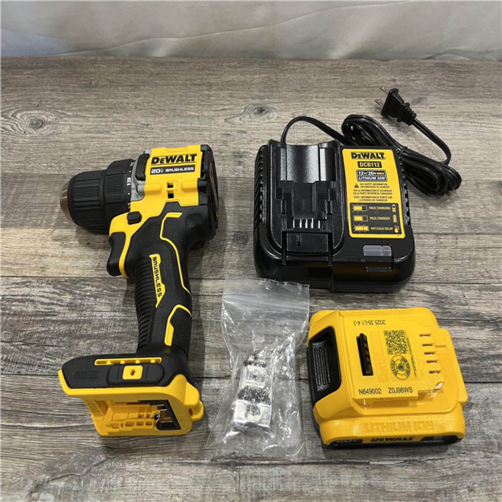 AS-IS DEWALT Atomic 20V Lithium-Ion Cordless Compact 1/2 in. Drill/Driver Kit