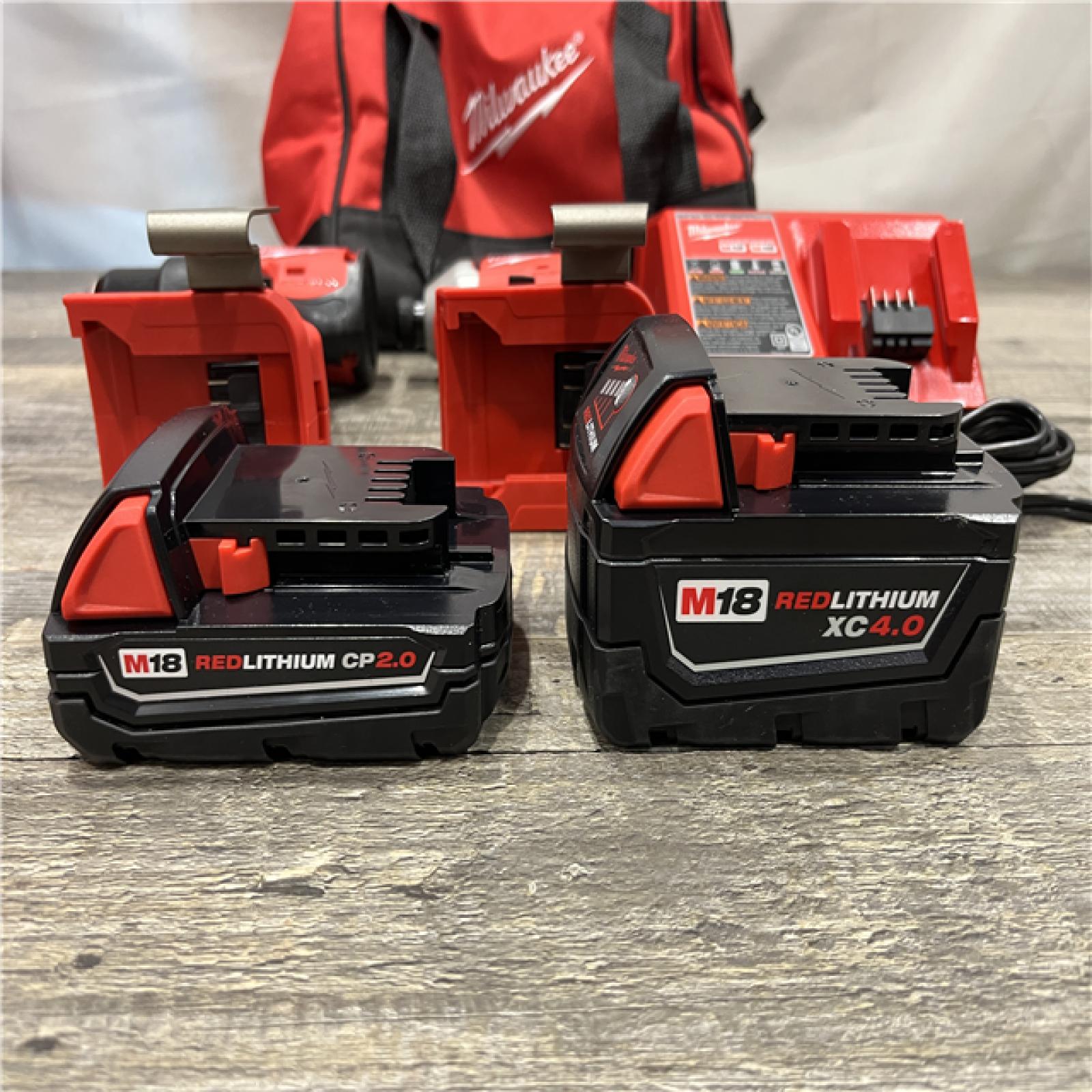 AS-IS Milwaukee 18-Volt Lithium-Ion Brushless Cordless Compact Hammer Drill/Impact Combo Kit