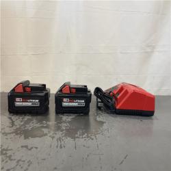 AS-IS- Milwaukee 18-Volt Lithium-Ion High Output Battery Starter Kit with Two 6.0 Ah Battery and Charger