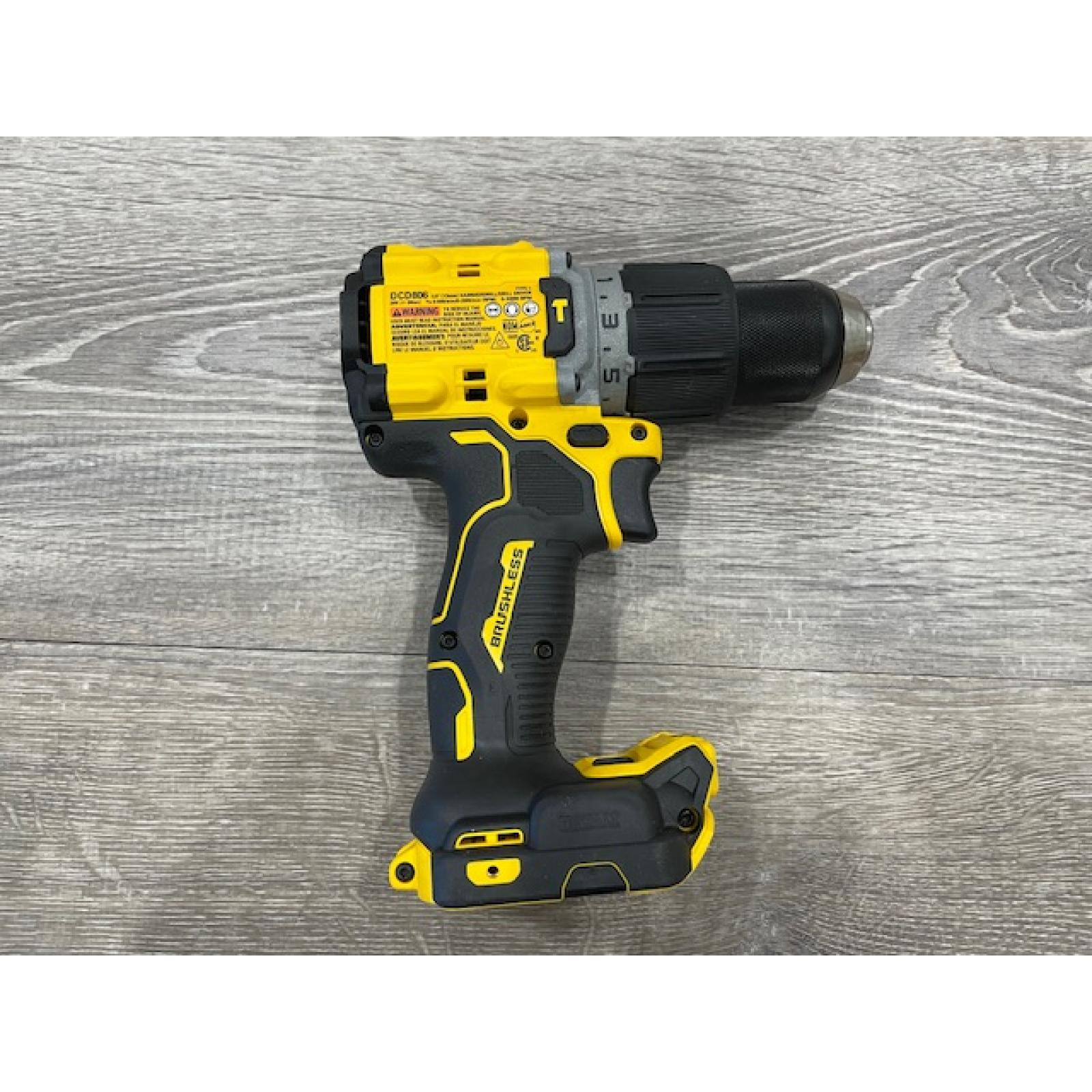 AS-IS DEWALT 20V XR Brushless Cordless 1/2 in. Hammer Drill (Tool-Only)