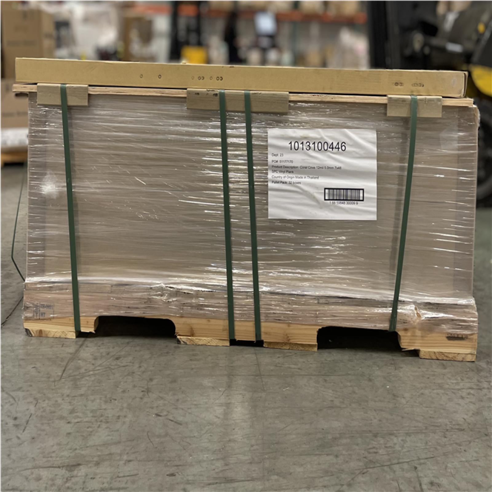 DALLAS LOCATION- HOME DECORATORS COLLECTION Coral Cove Hickory 12 MIL x 7 in. W x 48 in. L Vinyl Plank Flooring PALLET (36 CASES)