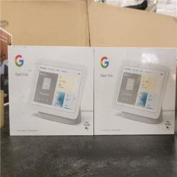 Phoenix NEW Google Nest Hub 2nd Gen - Smart Home Speaker and 7 in. Display with Google Assistant - Chalk (SEALED) (2-Pack)