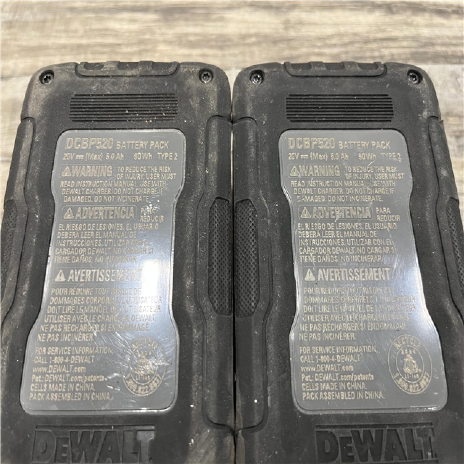 AS-IS DEWALT 20V MAX XR POWERSTACK Lithium-Ion 5.0Ah Battery (2 -Pack)