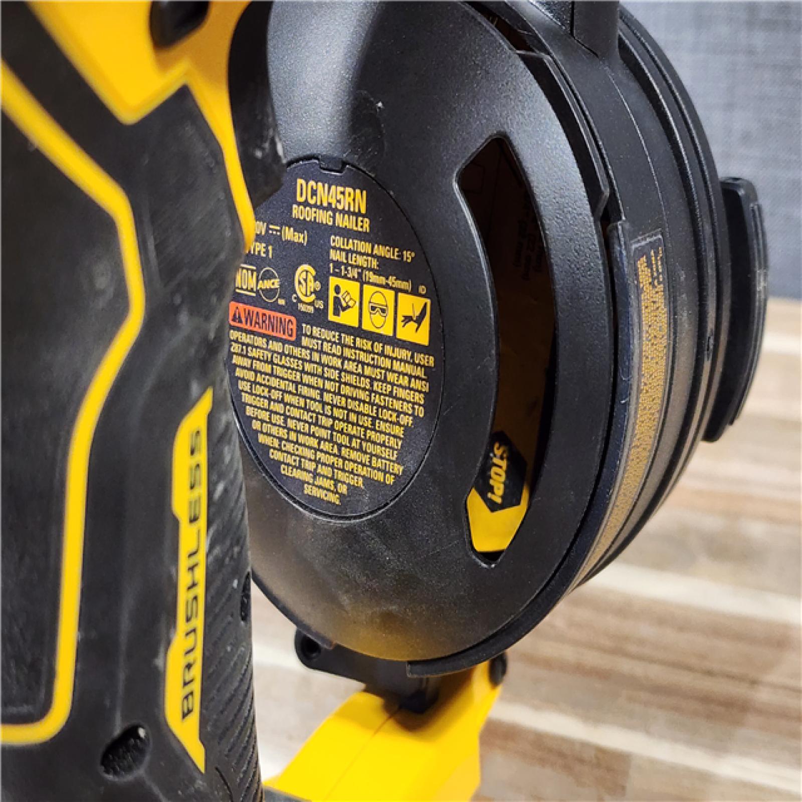 HOUSTON LOCATION - AS-IS DEWALT 20V MAX 15-Degree Electric Cordless Roofing Nailer (Tool Only)