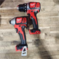 HOUSTON LOCATION - AS-IS Milwaukee 18V Cordless Brushed 2-Tool Drill/Driver and Impact Driver Kit