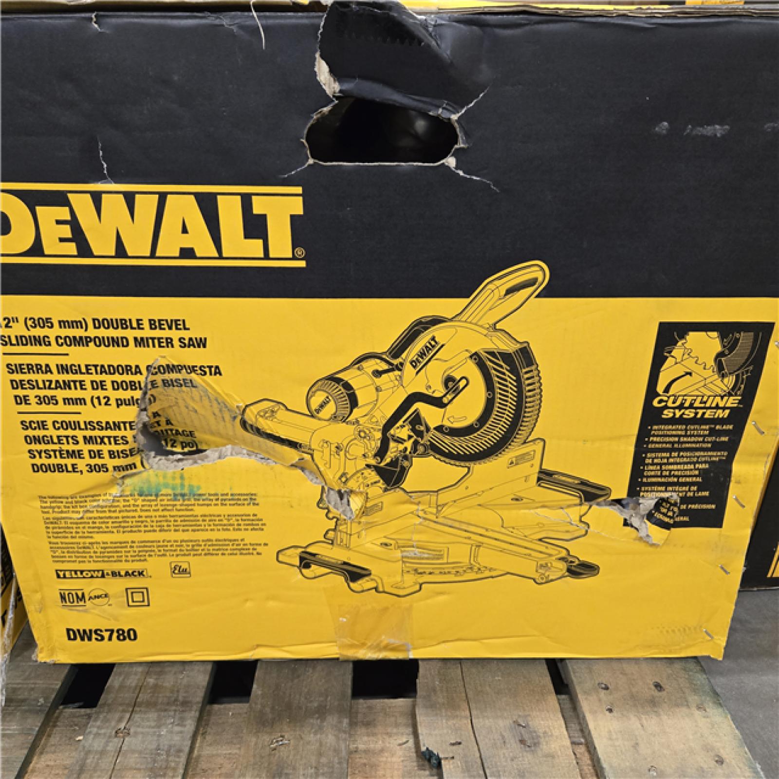 AS-IS DEWALT 12 Double Bevel Sliding Compound Miter Saw
