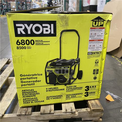 Dallas Location - As-Is RYOBI 6800-Watt Gasoline Powered Portable Generator