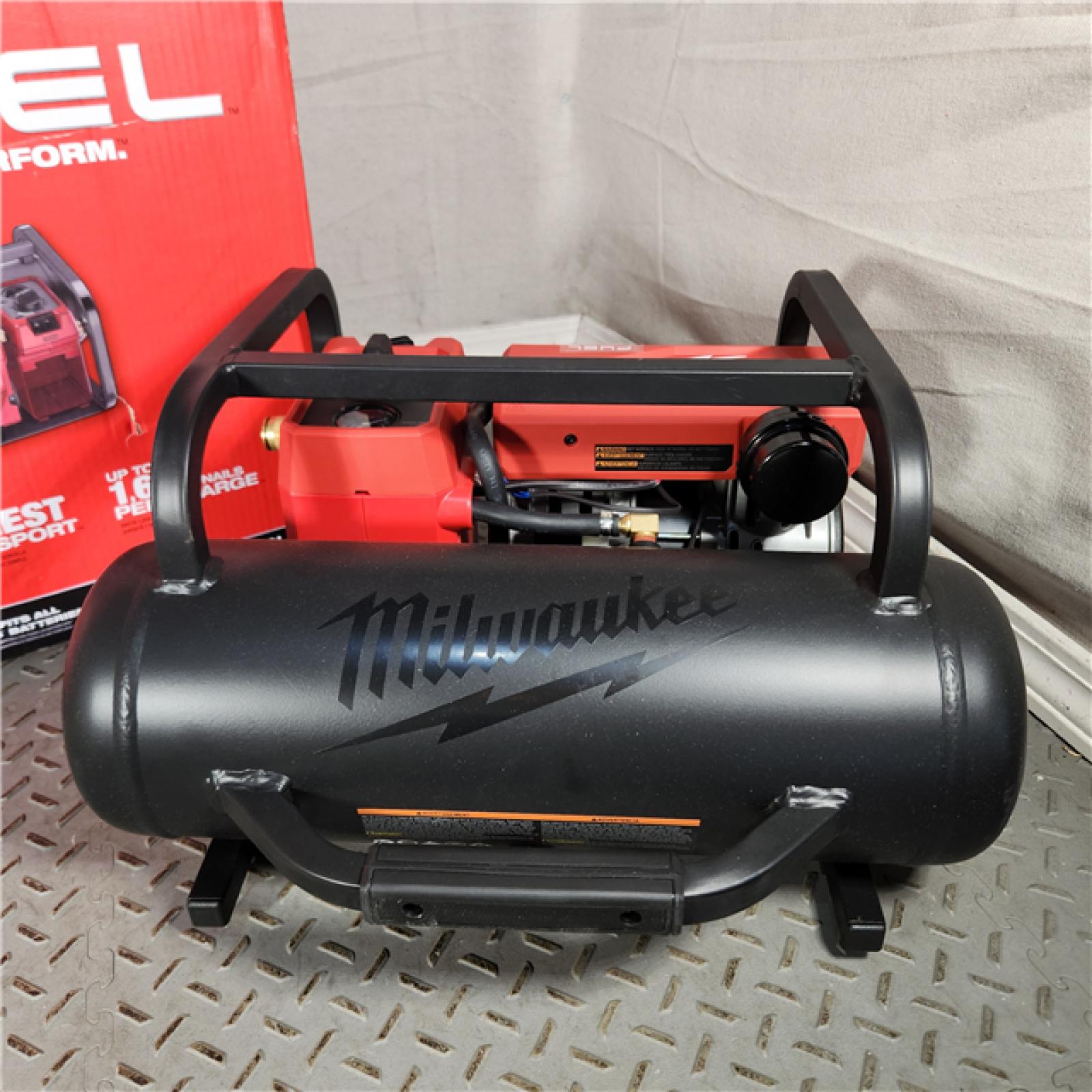 Houston location- AS-IS Milwaukee M18 FUEL 2 Gallon Compact Quiet Compressor (TOOL-ONLY)