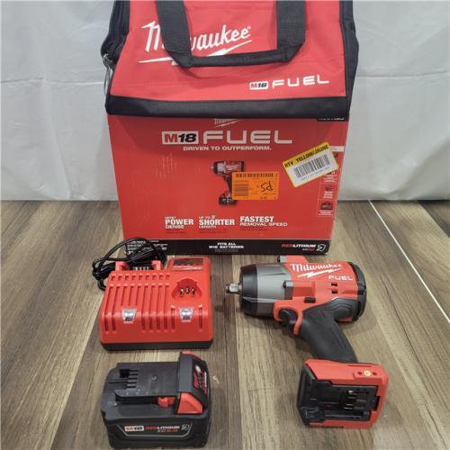 AS-IS Milwaukee M18 1/2 in. Cordless Brushless High Torque Impact Wrench Kit (Battery & Charger)