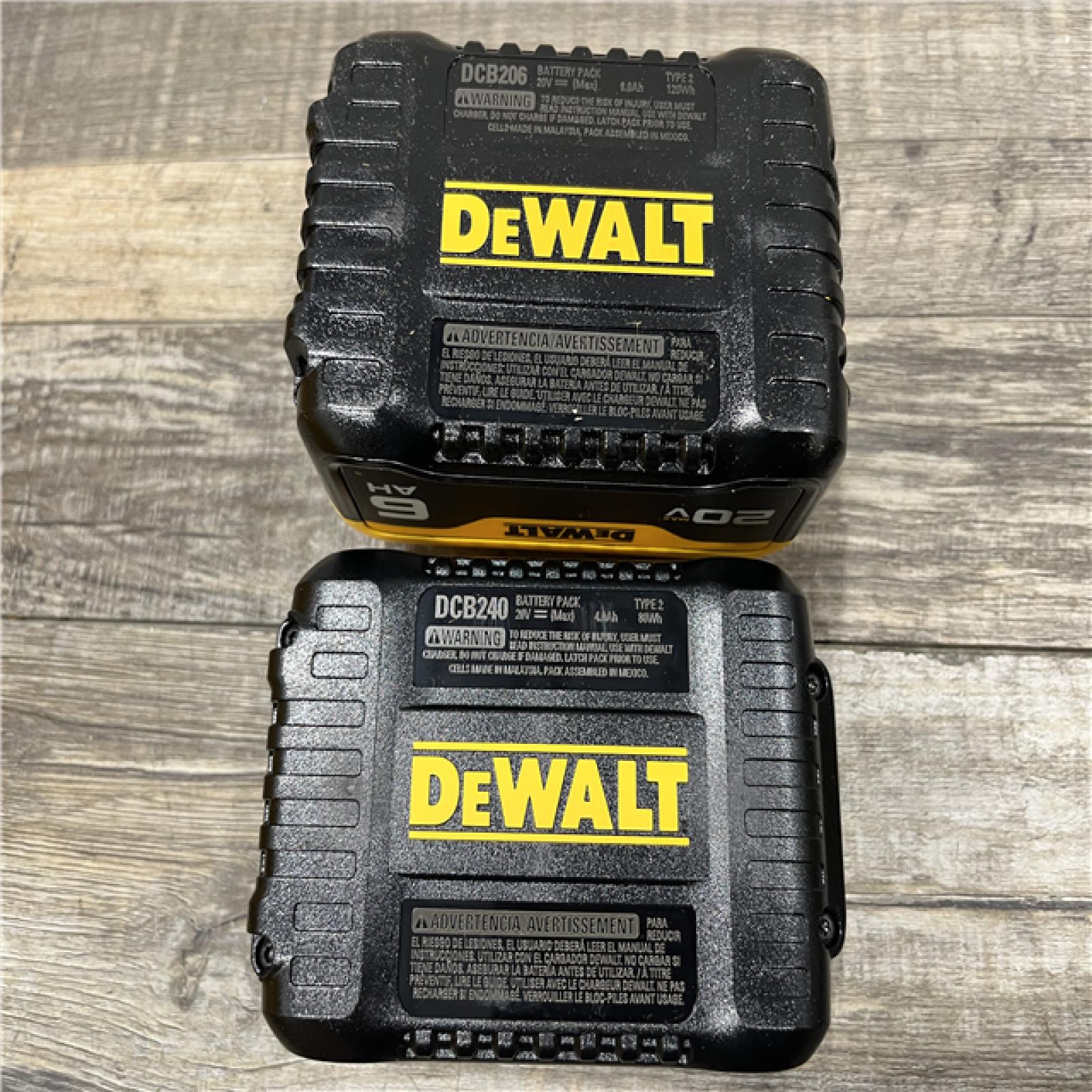 AS-IS DEWALT 20V MAX Lithium-Ion 6.0Ah and 4.0Ah Battery and Charger Starter Kit