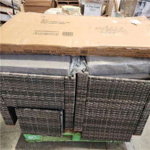 Phoenix AS-IS ZZW Patio Furniture Set Grey /Light Grey