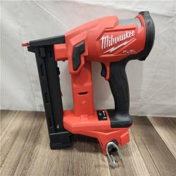 AS-IS- MILWAUKEE FUEL 18V Cordless 18-Gauge 1/4 in. Narrow Crown Stapler (Tool-Only)