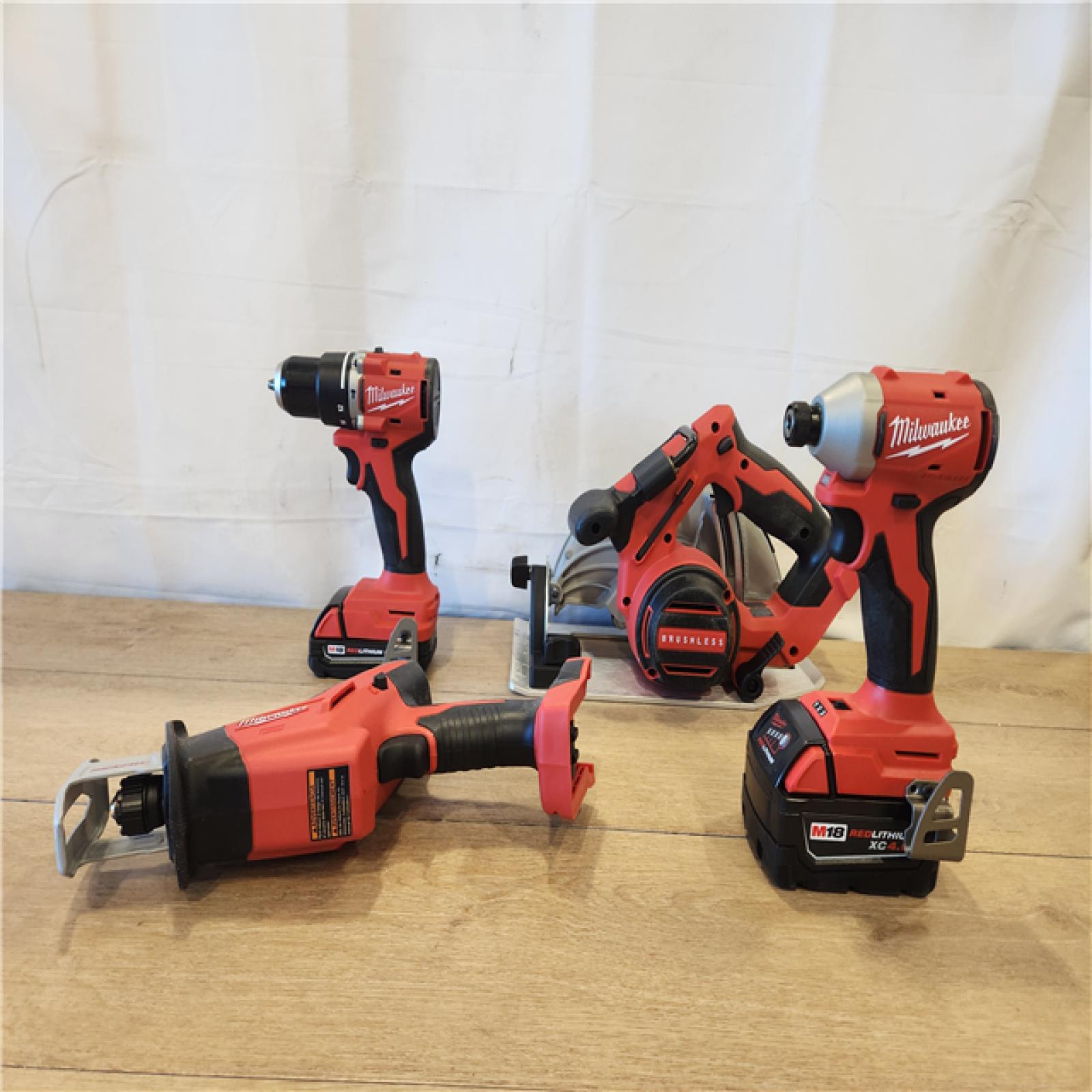 AS-IS- Milwaukee M18 4-Tool Combo Kit