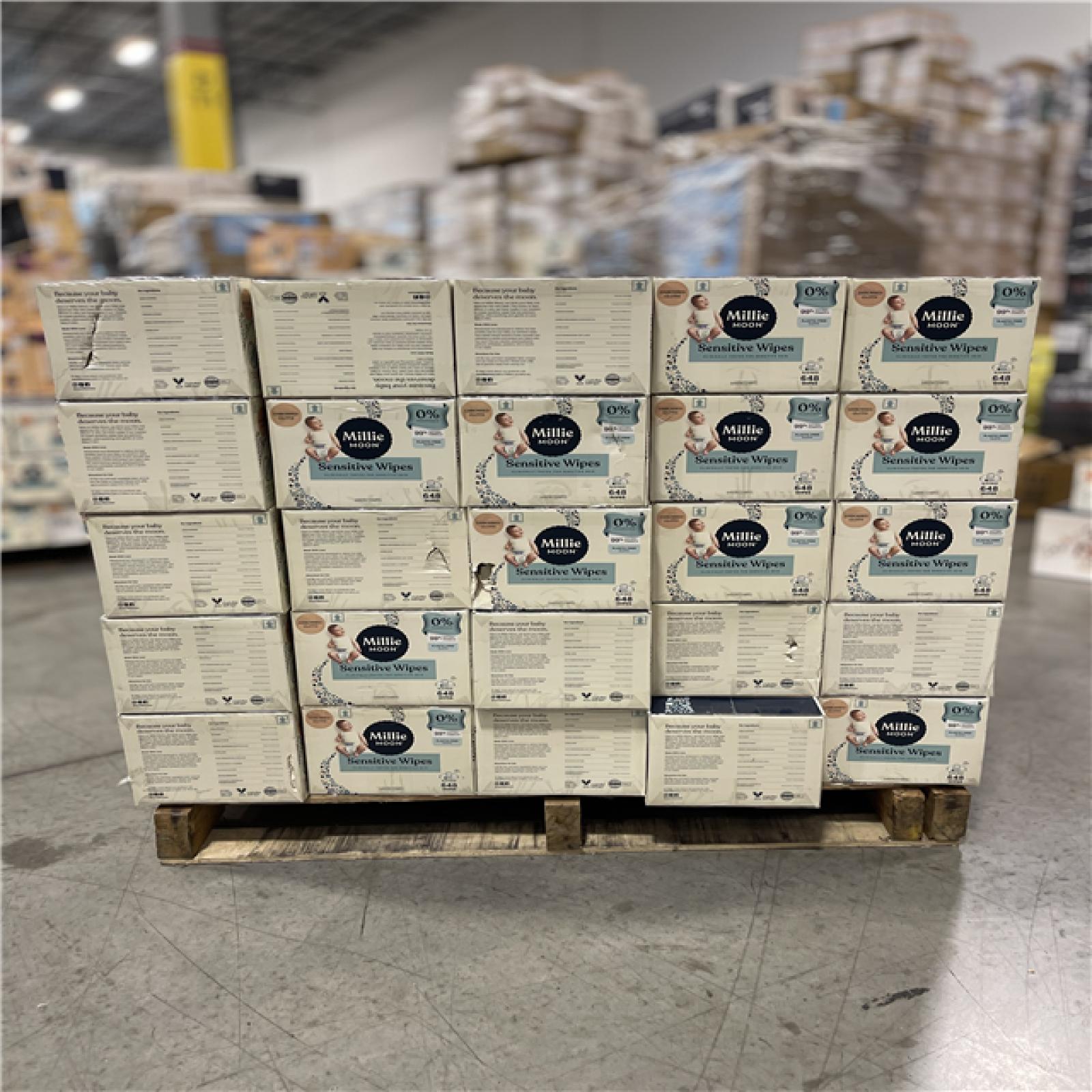 DALLAS LOCATION- Millie Moon Sensitive Wipes 648ct PALLET -90 CASES