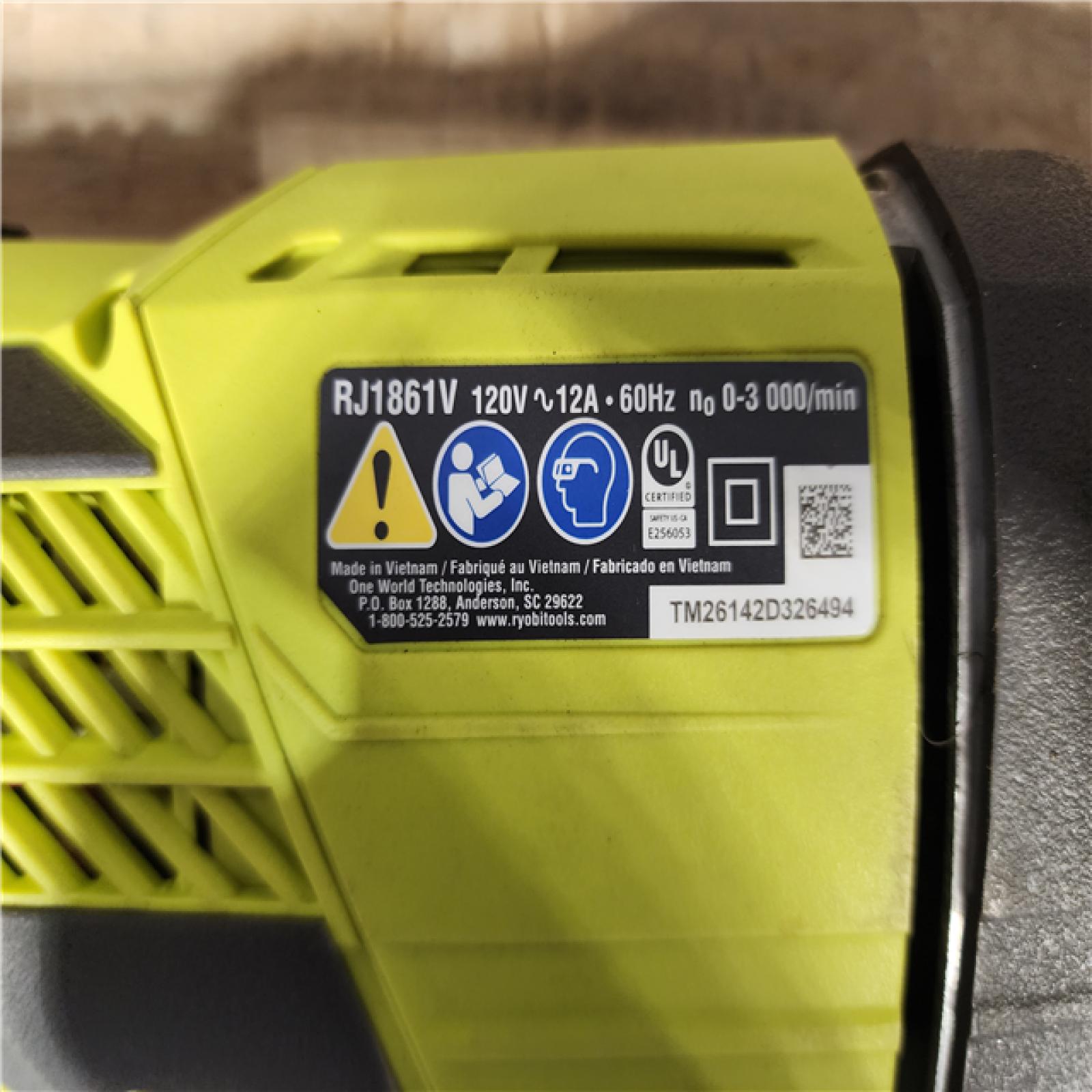 HOUSTON LOCATION - AS - IS Ryobi 12 Amp Reciprocating Saw