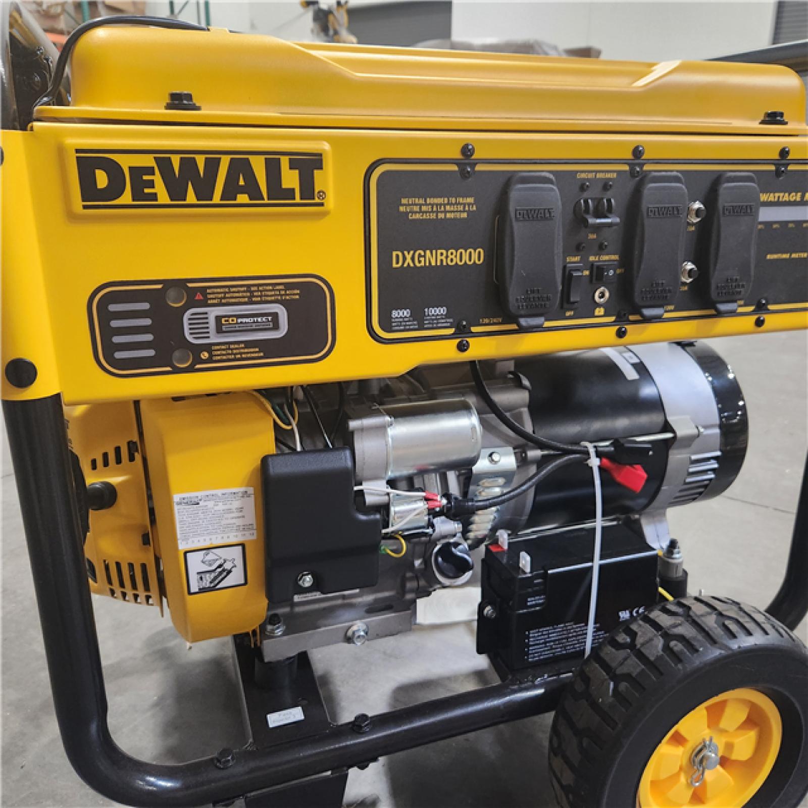 Dallas Location - As-Is DEWALT 10000 / 8000-Watt  Gas Powered Portable Generator-DXGNR8000