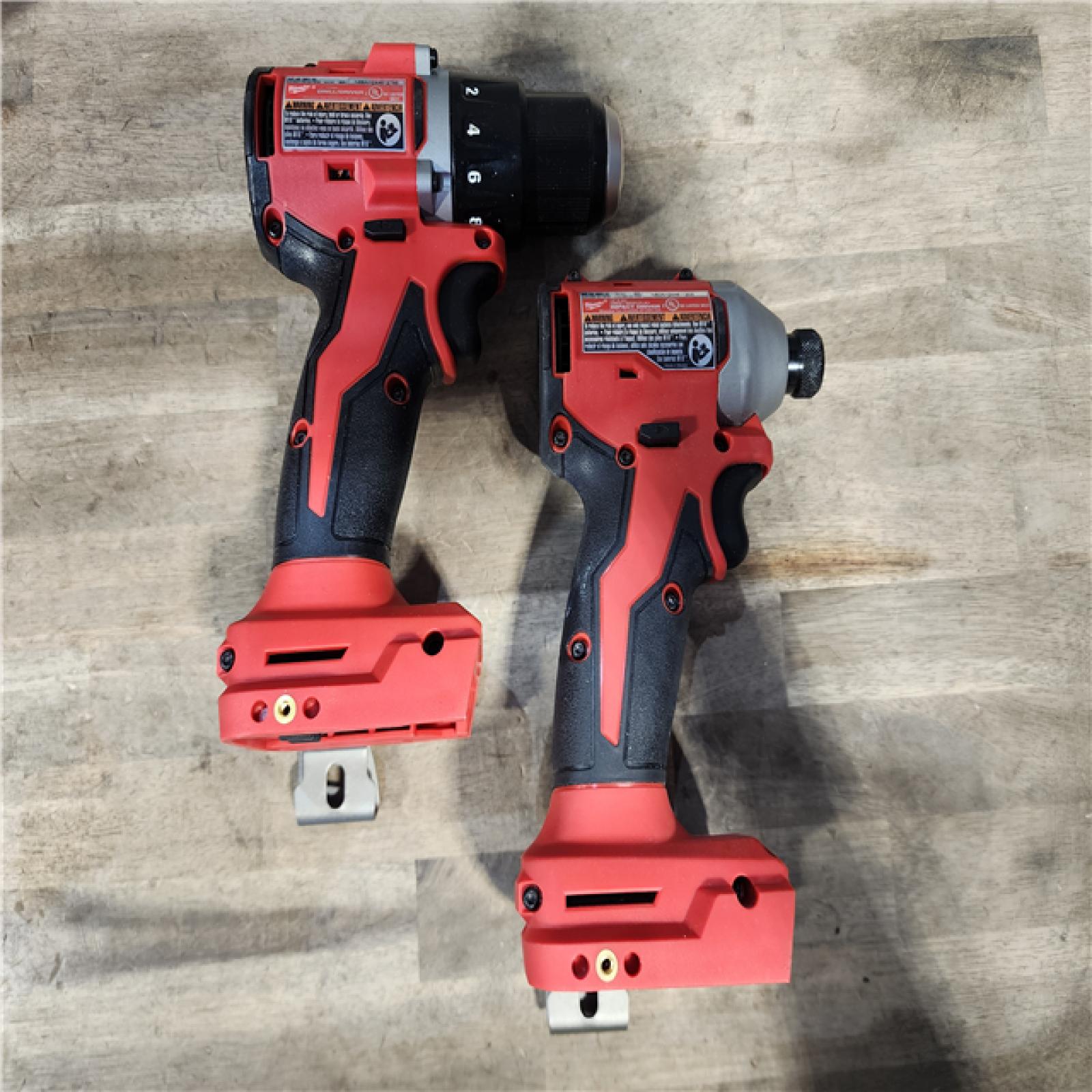 HOUSTON LOCATION - AS-IS Milwaukee M18 18V Lithium-Ion Brushless Cordless Compact Drill/Impact Combo Kit (2-Tool) W/(2) 2.0 Ah Batteries  Charger & Bag