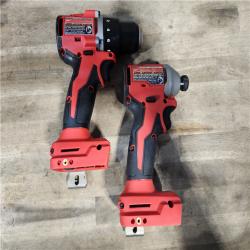 HOUSTON LOCATION - AS-IS Milwaukee M18 18V Lithium-Ion Brushless Cordless Compact Drill/Impact Combo Kit (2-Tool) W/(2) 2.0 Ah Batteries  Charger & Bag