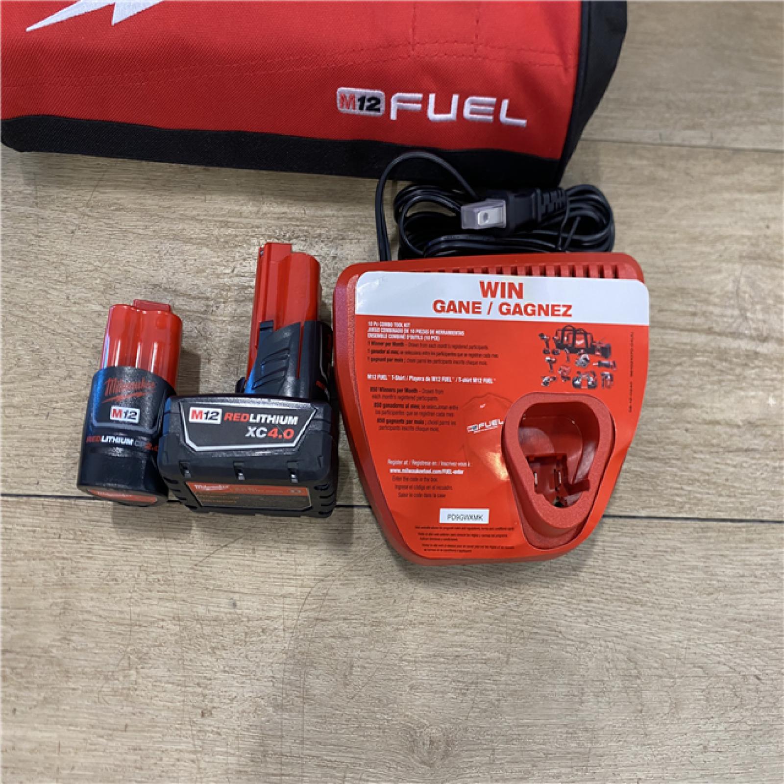 AS-IS Milwaukee FUEL 12-Volt Lithium-Ion Brushless Cordless Hammer Drill and Impact Driver Combo Kit