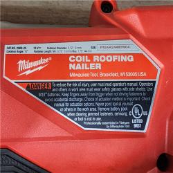 HOUSTON LOCATION - AS-IS (APPEARS LIKE NEW) Milwaukee FUEL 18-Volt Lithium-Ion Brushless Cordless Coil Roofing Nailer (Tool Only)