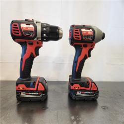 AS-IS- Milwaukee 18V Lithium-Ion Cordless Drill Driver/Impact Driver Combo Kit
