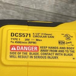 AS-IS DEWALT ATOMIC 20V MAX Cordless Brushless 4-1/2 in. Circular Saw (Tool Only)