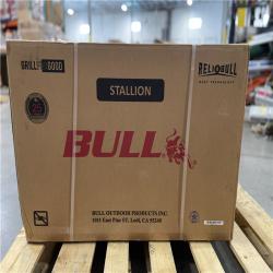 DALLAS LOCATION- NEW! BULL Stallion 4-Burner Cart Propane Grill in Stainless Steel