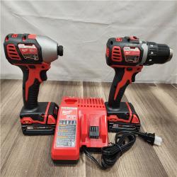 AS-IS- Milwaukee 18V Cordless Brushed 2-Tool Drill/Driver and Impact Driver Kit