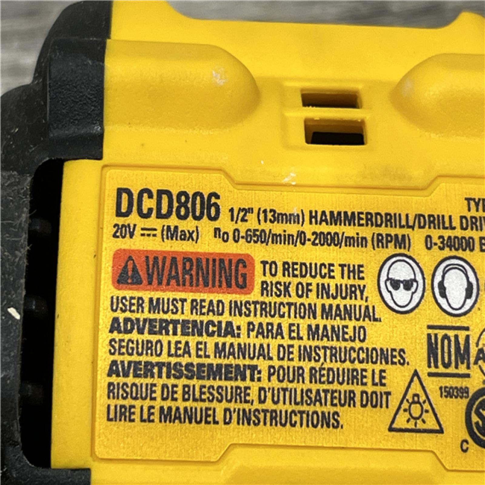 AS-IS DEWALT 20V XR Brushless Cordless 1/2 in. Hammer Drill (Tool-Only)