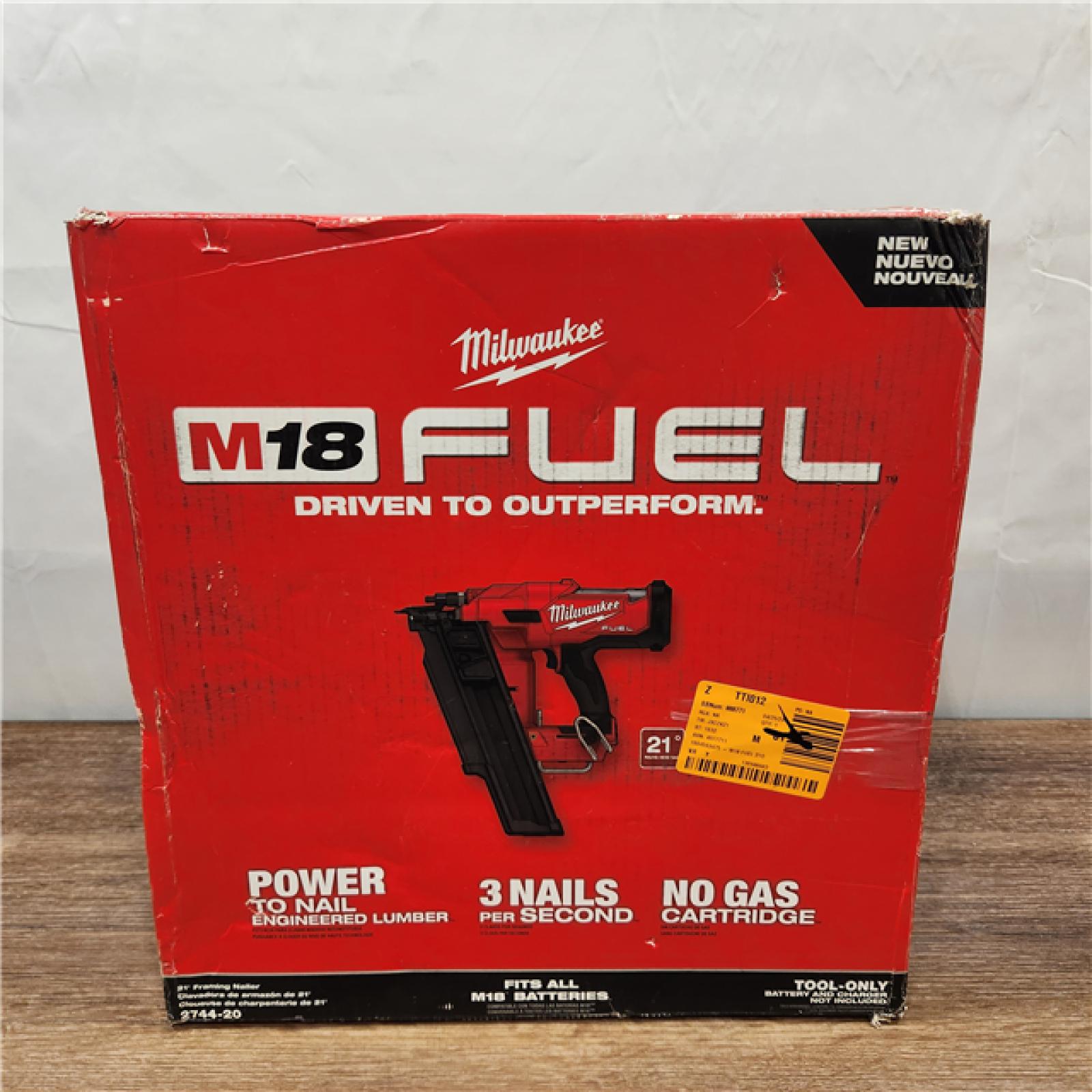 AS-IS Milwaukee 2744-20 21-Degree 3-1/2 Plastic Collated M18 FUEL Cordless Framing Nailer (Tool Only)
