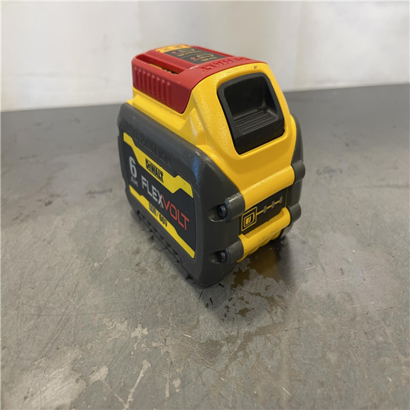 AS-IS - DEWALT FLEXVOLT 20V/60V MAX Lithium-Ion 6.0Ah Battery Pack with 6 Amp Output Charger