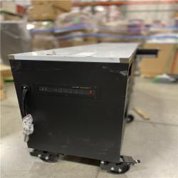 DALLAS LOCATION- Husky 96 in. W x 24 in. D 16-Drawer Heavy-Duty Mobile Workbench with Stainless Steel Top in Matte Black