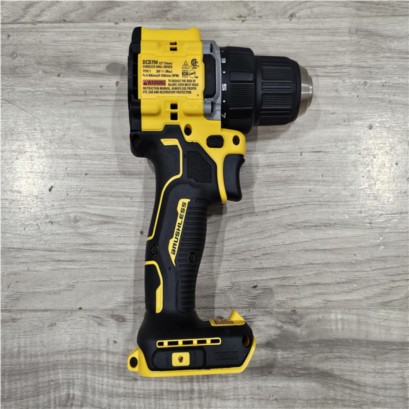 AS-IS DEWALT ATOMIC 20-Volt MAX Brushless Cordless 1/2 in. Drill Driver (Tool-Only)