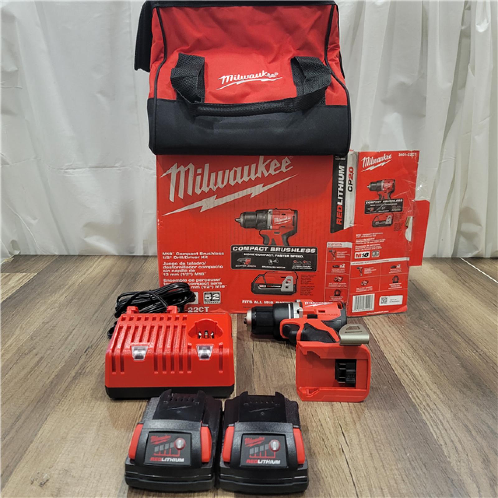 AS-IS Milwaukee M18 3601-22CT Drill/Driver Kit  Battery Included  18 V  1/2 in Chuck