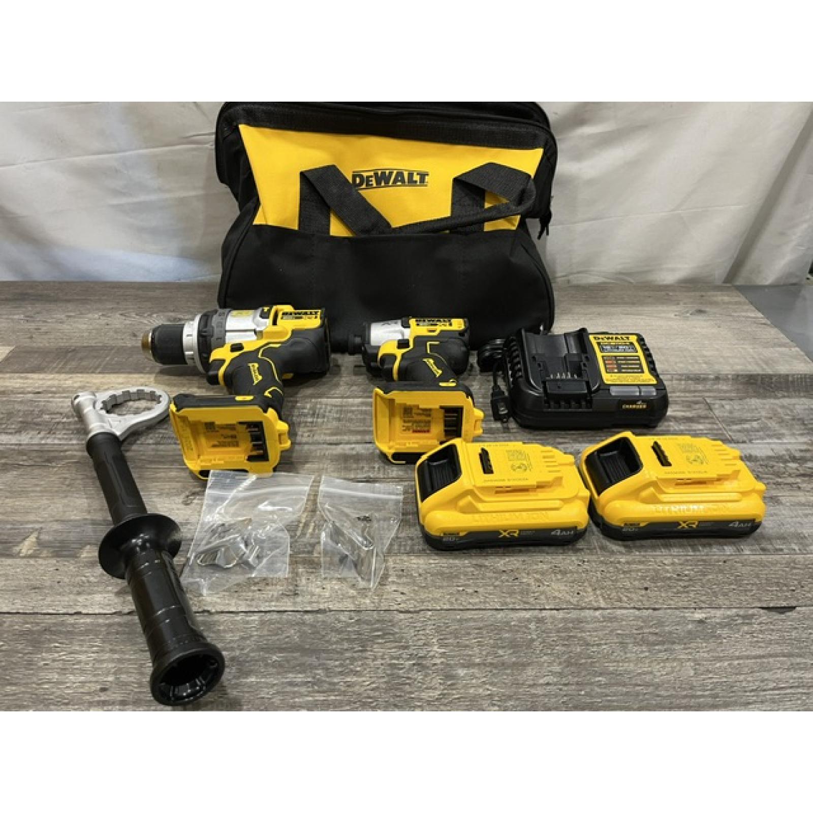 AS-IS DEWALT 20V XR Lithium-Ion Cordless Brushless 1/2 in. Drill/Driver Kit