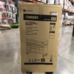 DALLAS LOCATION - Husky 108 in. W x 24 in. D 9-Drawer Heavy-Duty Mobile Workbench with Stainless Steel Top in Matte Black