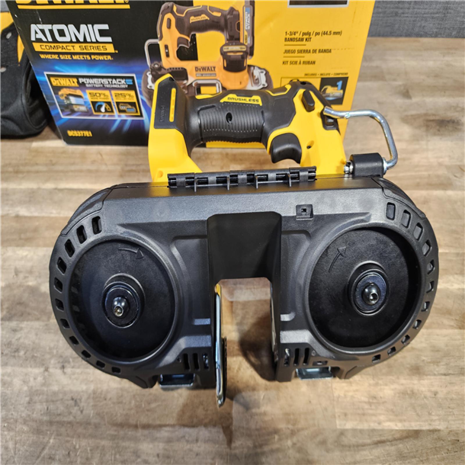 HOUSTON LOCATION - AS-IS (APPEARS LIKE NEW) DeWalt 20V MAX ATOMIC Cordless Brushless Compact Band Saw Kit (Battery & Charger)