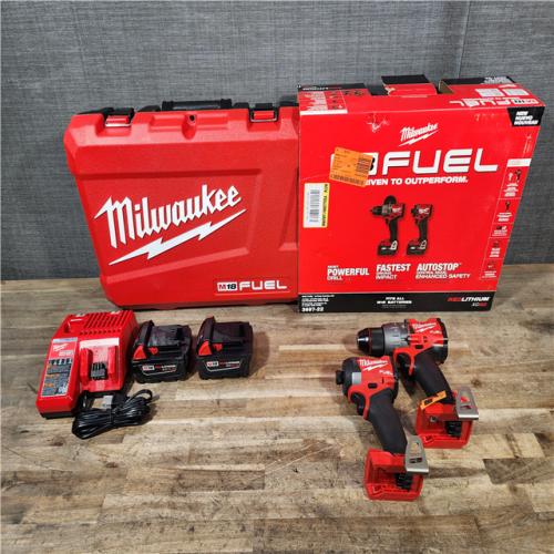 HOUSTON LOCATION - AS-IS Milwaukee FUEL 18V Lithium-Ion Brushless Cordless Hammer Drill and Impact Driver Combo Kit