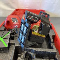 AS-IS - Milwaukee M12 12-Volt Lithium-Ion Cordless Green 250 ft. 3-Plane Laser Level Kit