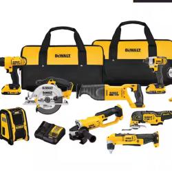 NEW! - DEWALT 20V MAX Cordless 9 Tool Combo Kit with (2) 20V 2.0Ah Batteries and Charger