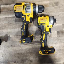 HOUSTON LOCATION - AS-IS DEWALT 20V MAX Cordless Brushless Hammer Drill/Driver 2 Tool Combo Kit with FLEXVOLT ADVANTAGE