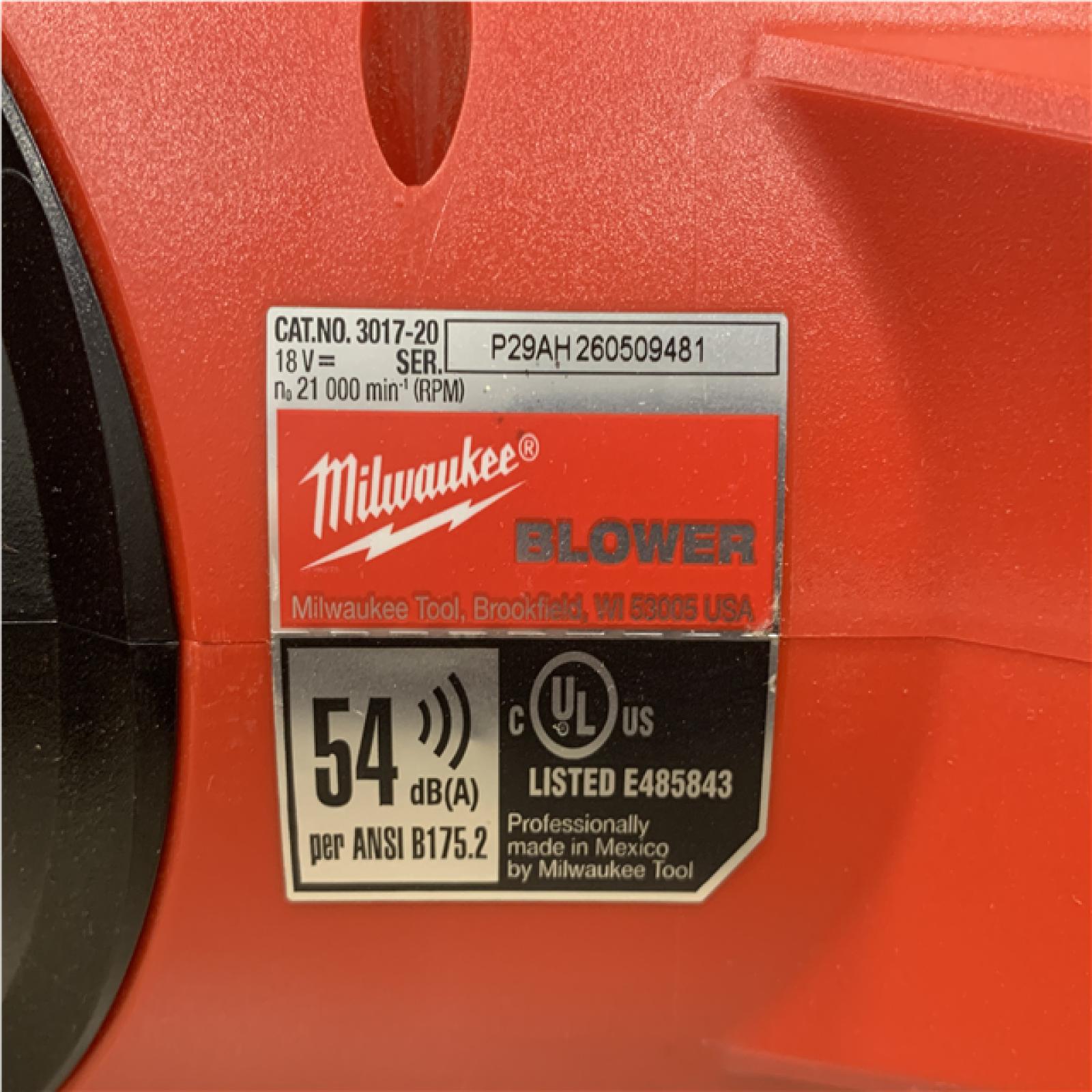 AS-IS Milwaukee FUEL 120 MPH 500 CFM 18V Lithium-Ion Brushless Cordless Handheld Blower (Tool-Only)