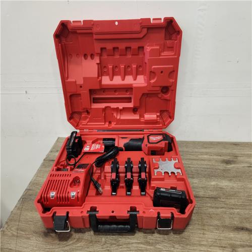 Phoenix Location NEW Milwaukee M18 18V Lithium-Ion Cordless Short Throw Press Tool Kit with 3 PEX Crimp Jaws (2) 2.0 Ah Batteries and Charger