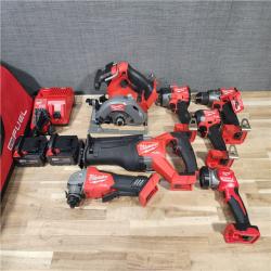 HOUSTON LOCATION - AS-IS (APPEARS LIKE NEW) Milwaukee FUEL 18V Lithium-Ion Brushless Cordless Combo (7-Tool) Kit
