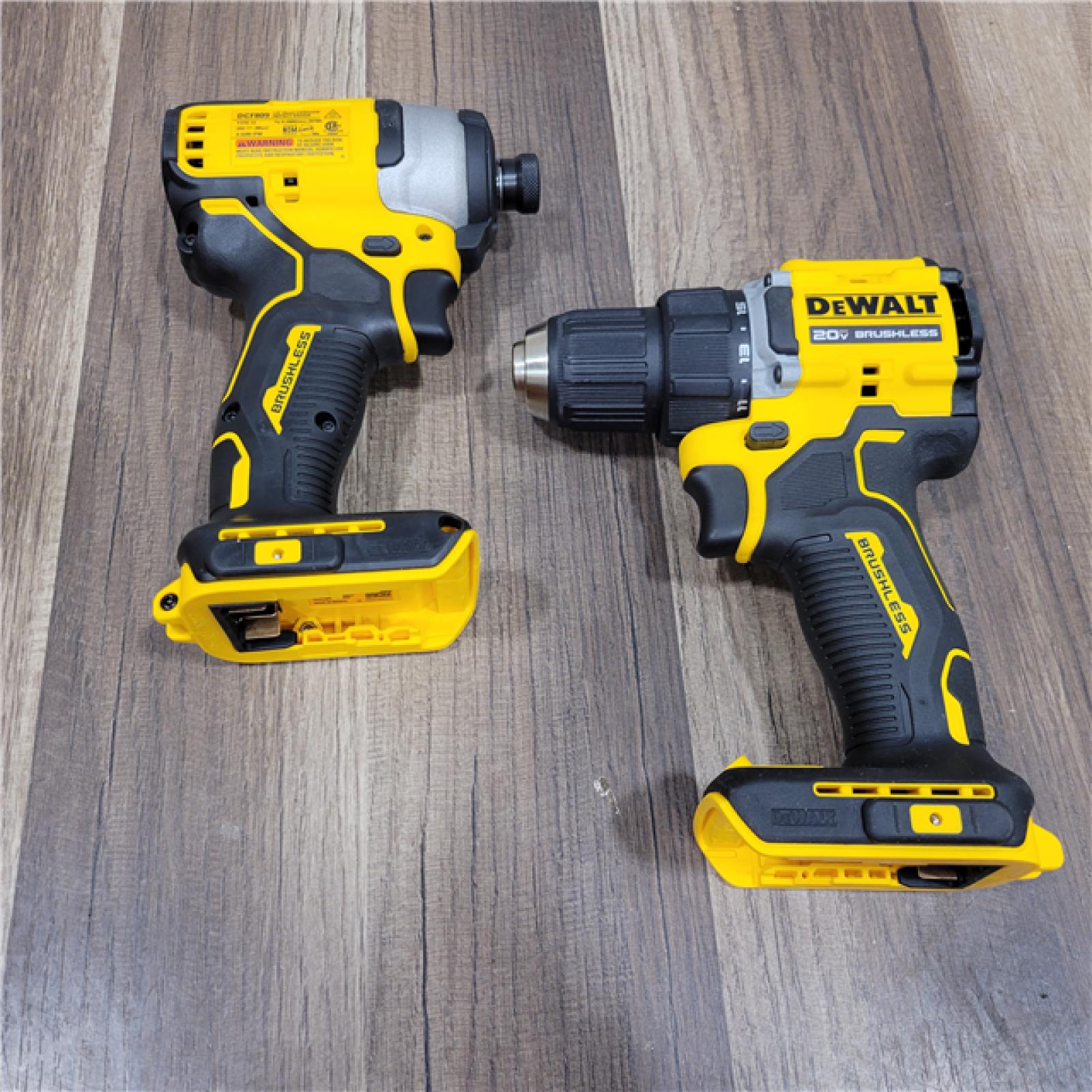 AS-IS DEWALT ATOMIC 20-Volt MAX Lithium-Ion Cordless Combo Kit (2-Tool) with (2) 2.0Ah Batteries, Charger and Bag