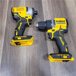 AS-IS DEWALT ATOMIC 20-Volt MAX Lithium-Ion Cordless Combo Kit (2-Tool) with (2) 2.0Ah Batteries, Charger and Bag