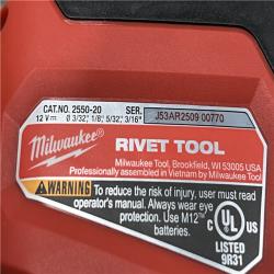 AS-IS Milwaukee 12-Volt Lithium-Ion Cordless Rivet Tool (Tool-Only)