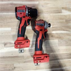 HOUSTON LOCATION - AS-IS Milwaukee 18V Lithium-Ion Brushless Cordless Compact Drill/Impact Combo Kit