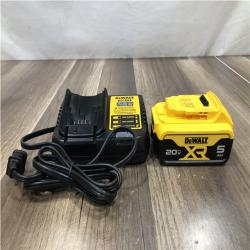 as-is DEWALT 20V MAX Lithium-Ion 5.0 Ah Battery and Charger
